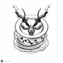 sin of gluttony coffee sexy tattoo design idea