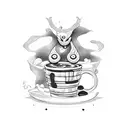 sin of gluttony coffee sexy tattoo design idea