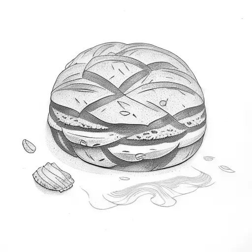 bread tattoo design idea