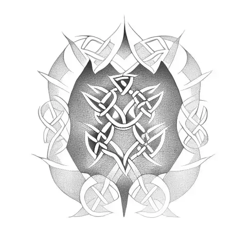  celtic farm tattoo design idea