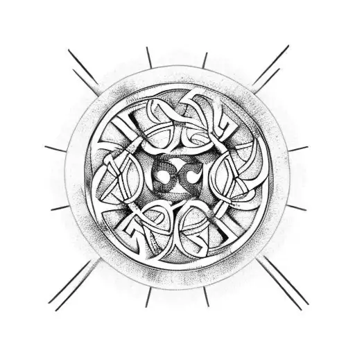  celtic farm tattoo design idea