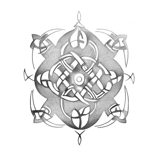  celtic farm tattoo design idea