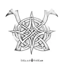  celtic farm tattoo design idea