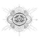 celestial psychedelic toad third eye tattoo design idea