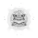 celestial psychedelic toad with third eye tattoo design idea
