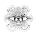 celestial psychedelic toad with third eye tattoo design idea