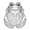 celestial psychedelic toad tattoo design idea