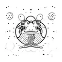celestial psychedelic toad tattoo design idea