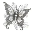demonic butterfly tattoo design idea