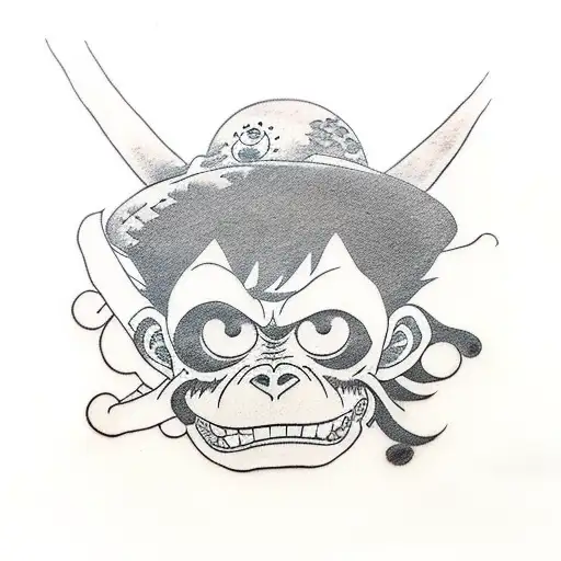 Monkey D. Luffy  tattoo design idea