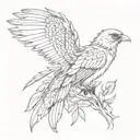 birds of a feather feather feather tattoo design idea