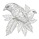 birds of a feather feather feather tattoo design idea
