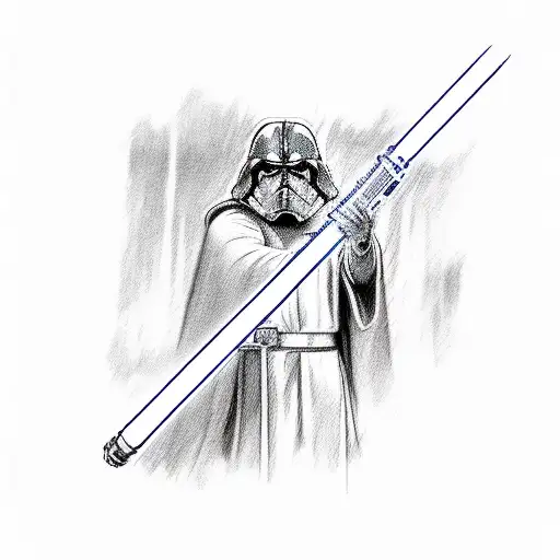obi wan lightsaber hilt tattoo design idea