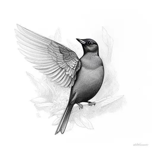 blackbird tattoo design idea