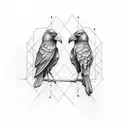 2 crows on a branch tattoo design idea