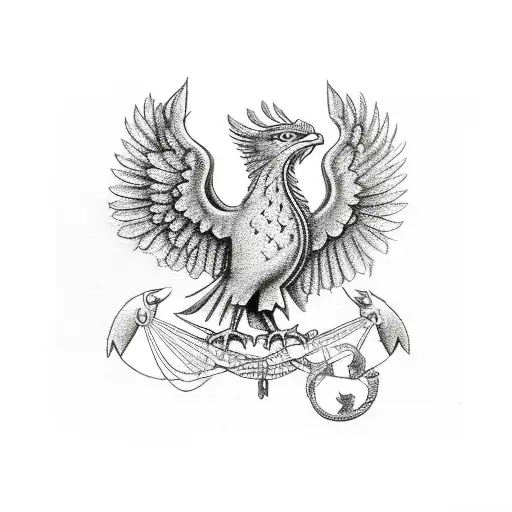 4 playing cards with a liver bird sat on top  tattoo design idea