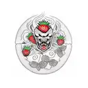 strawberry  tattoo design idea