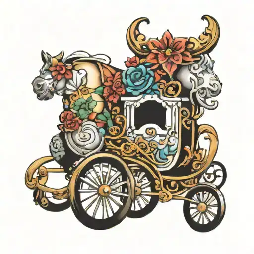 carriage tattoo design idea