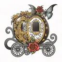 carriage tattoo design idea