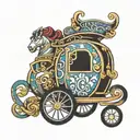 carriage tattoo design idea