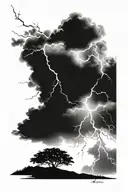 thunder lightning tattoo design idea