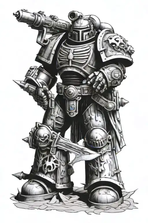 warhammer space marine tattoo design idea