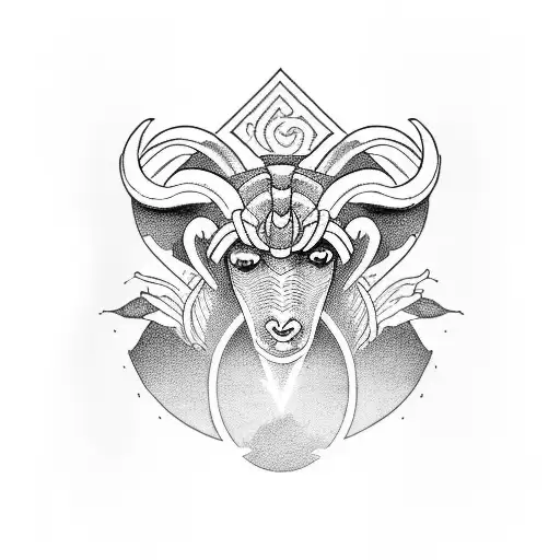 aries pisces tattoo design idea
