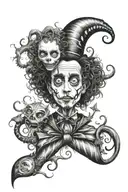 tim burton characters  tattoo design idea