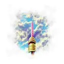 brass knuckles barbed wires clouds tattoo design idea