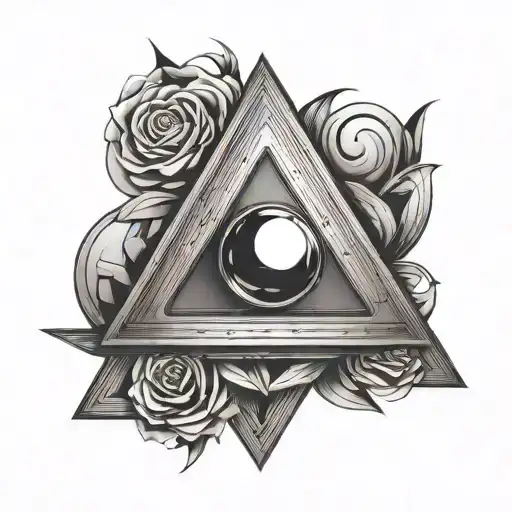 billiard triangle tattoo design idea