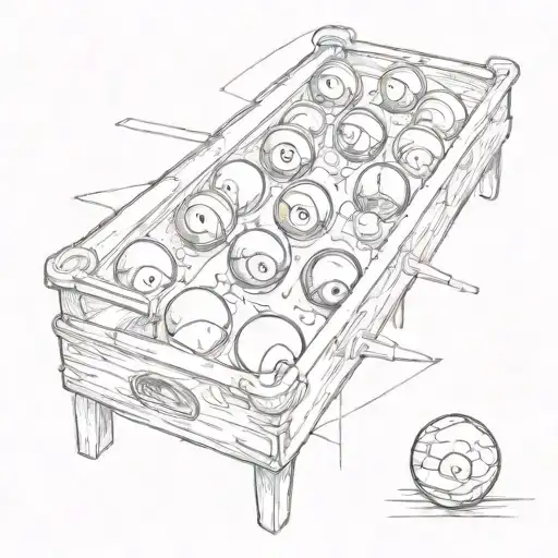 billiard triangle rack with balls tattoo design idea