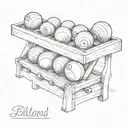 billiard rack with balls tattoo design idea