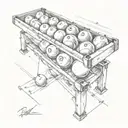 billiard rack with balls tattoo design idea