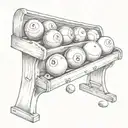 billiard rack with balls tattoo design idea