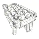 billiard rack with balls tattoo design idea