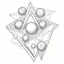 billiard triangle with balls  tattoo design idea