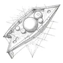 billiard triangle with balls  tattoo design idea