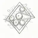 billiard triangle with balls  tattoo design idea
