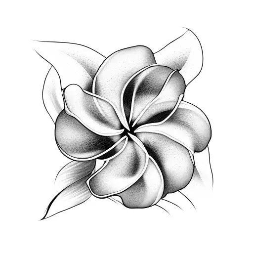 plumeria flower  tattoo design idea