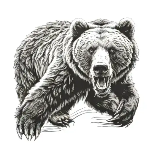 grizzly bear tattoo design idea
