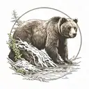 grizzly bear tattoo design idea