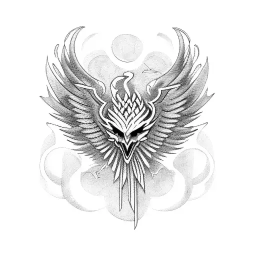 celtic Phoenix  tattoo design idea