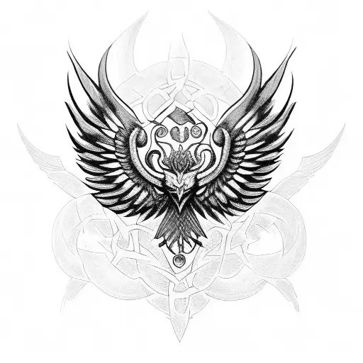 celtic Phoenix  tattoo design idea