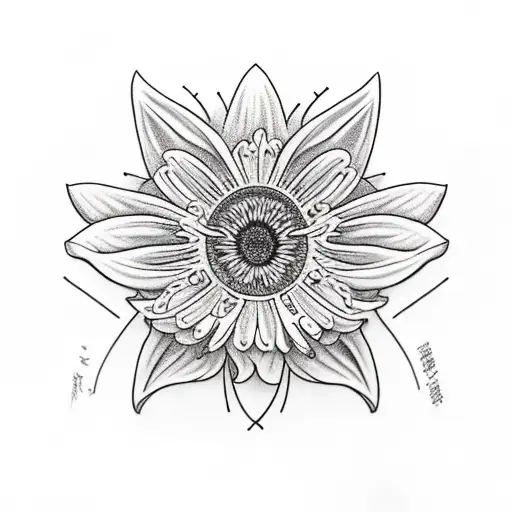 aster and daisy's  tattoo design idea