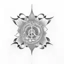 A tattoo representing the important people in your life, such as your mother, father, sisters, and girlfriend, reflecting peace, clarity, and light. It should be small and located on your arm, but drawn by them. tattoo design idea