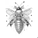 Honey Bee tattoo design idea