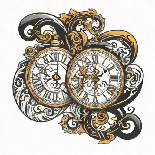 time life question mark under each other tattoo design idea