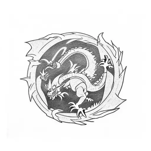 dragon ball tattoo design idea