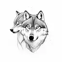 two wolves in a cage rage tattoo design idea