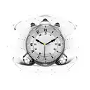 A clock with the time 11:13 and a soccer ball as the clock face, commemorating the date of your best friend's passing and your love for soccer tattoo design idea